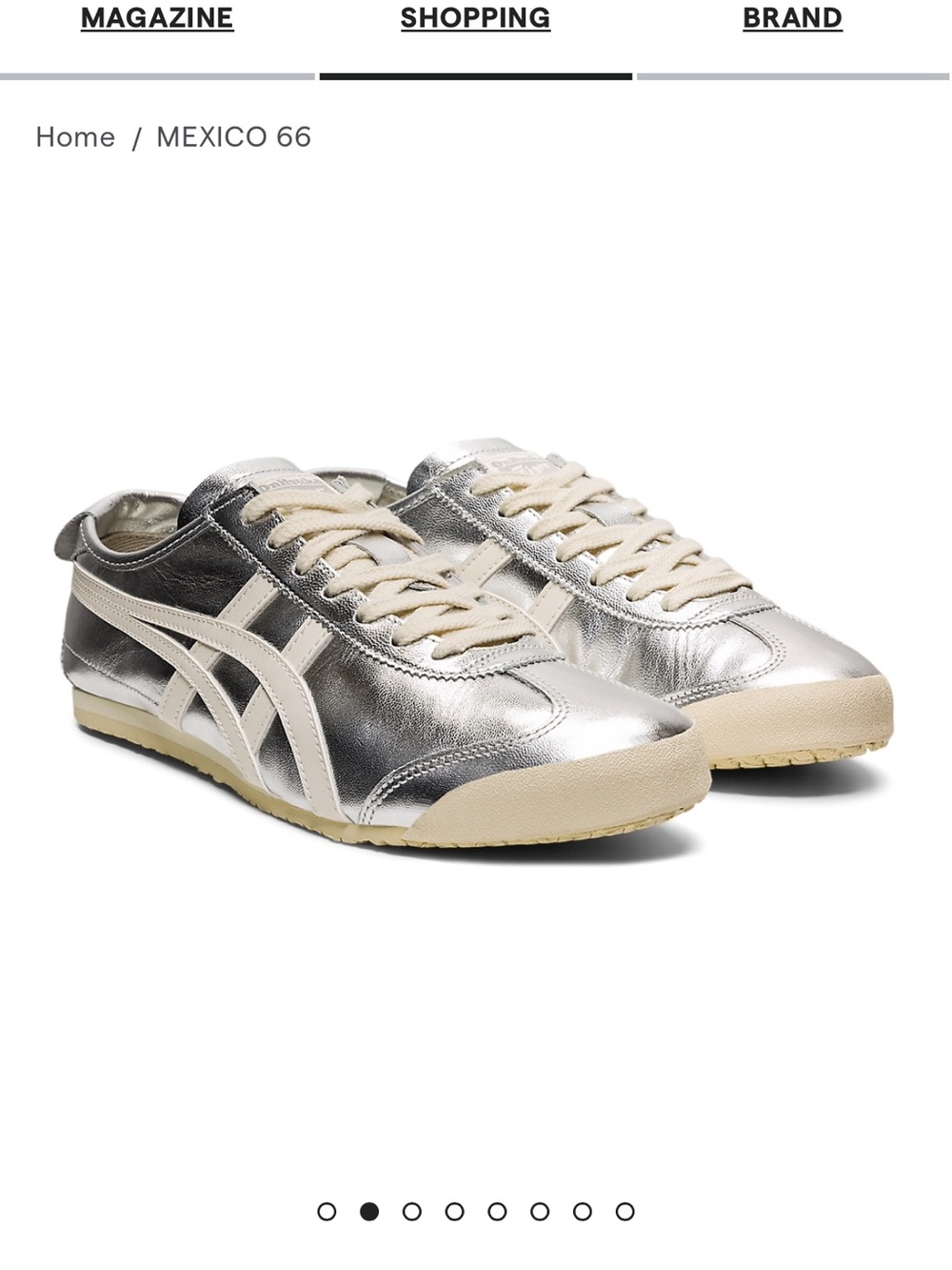 Onitsuka Tiger Mexico 66 Silver and Cream - worn afew times, comes w box